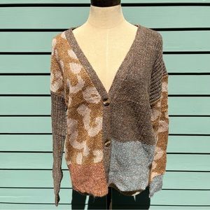 Brown Rust Leopard Button-Up Cardigan